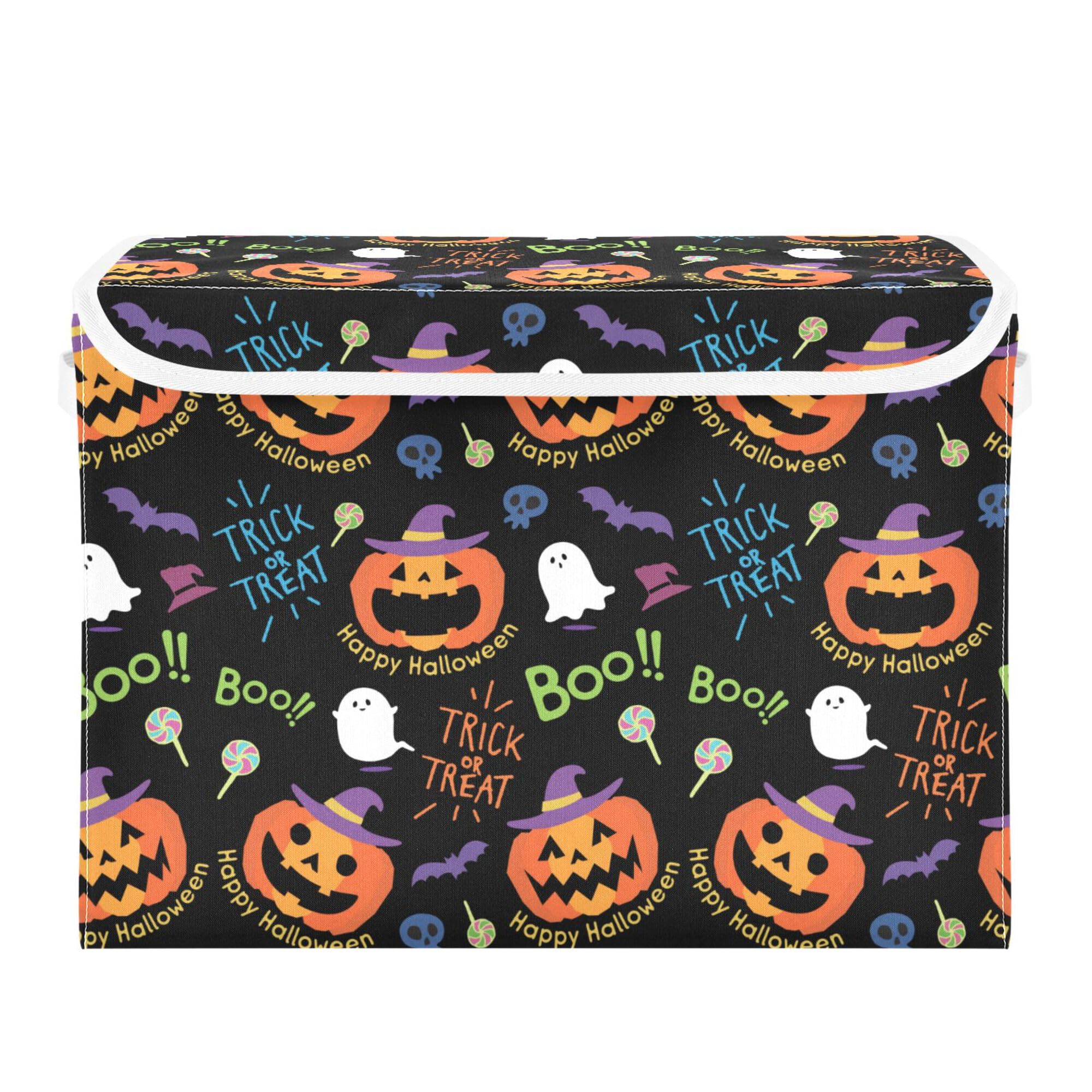 Xigua Halloween Decorations Pumpkin Ghosts Storage Bins with Lids and ...