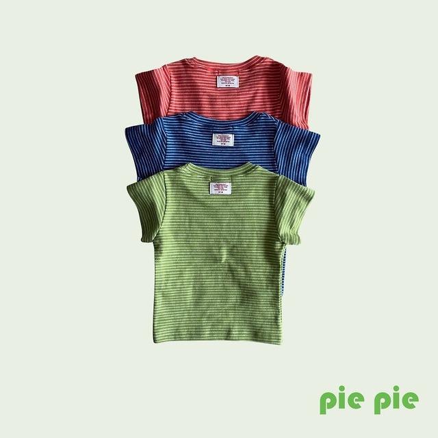 【取寄】pie｜teojyeotda stripe short sleeve｜トジョッタボーダー半袖T｜XS-XL｜kids｜26 summer