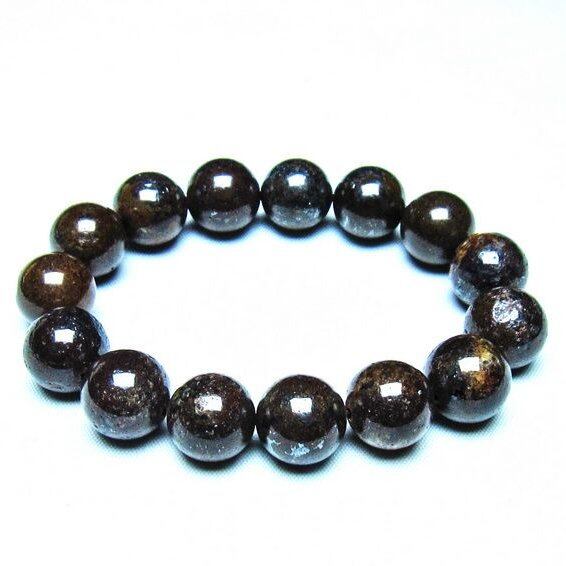 サハラNWA869隕石（コンドライト） ブレスレット 14mm 一点物 メール便可 [M便 1/10] 199-747