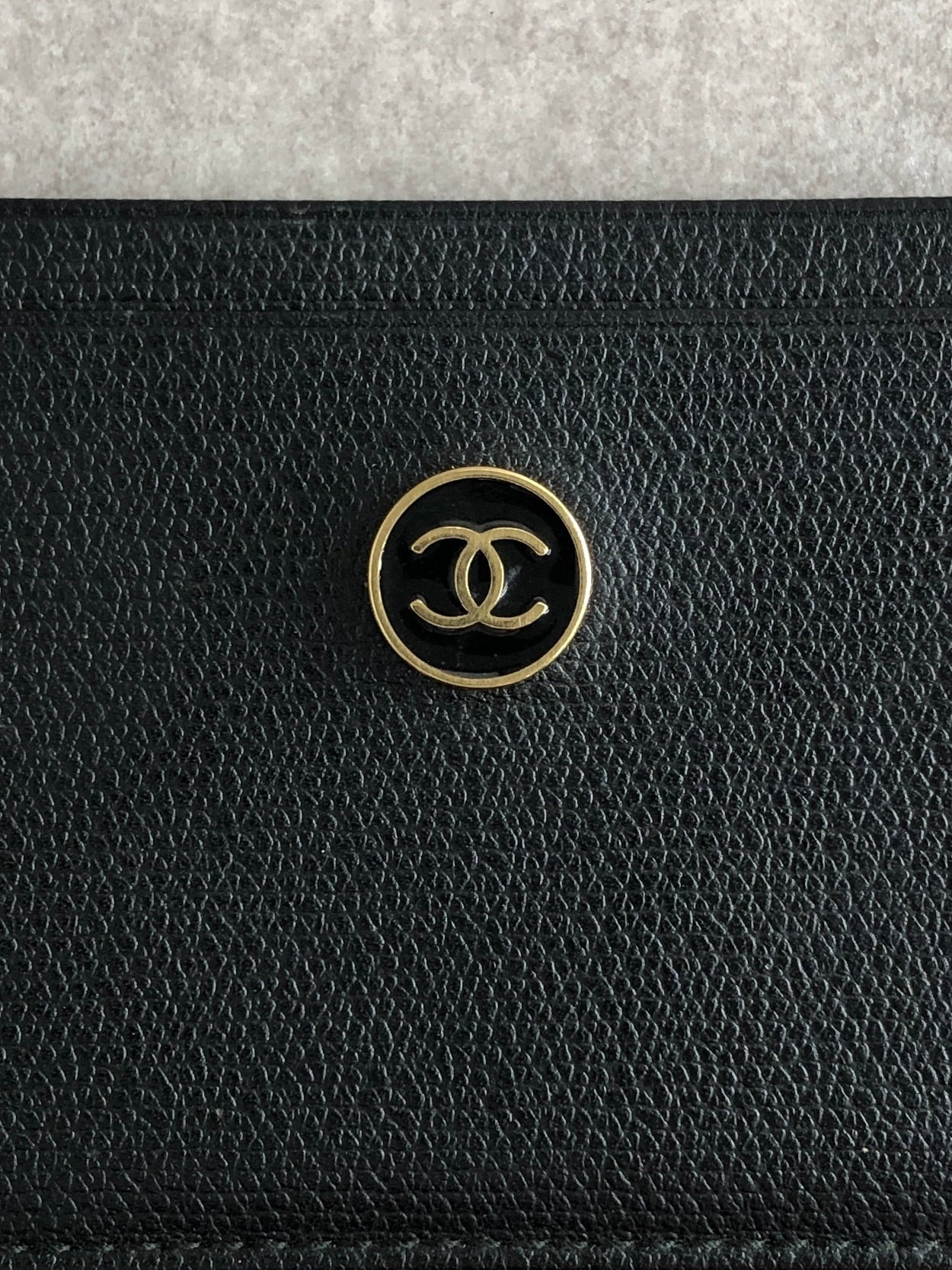 CHANEL シャネル カードケース ブラック ココボタン レザー vintage