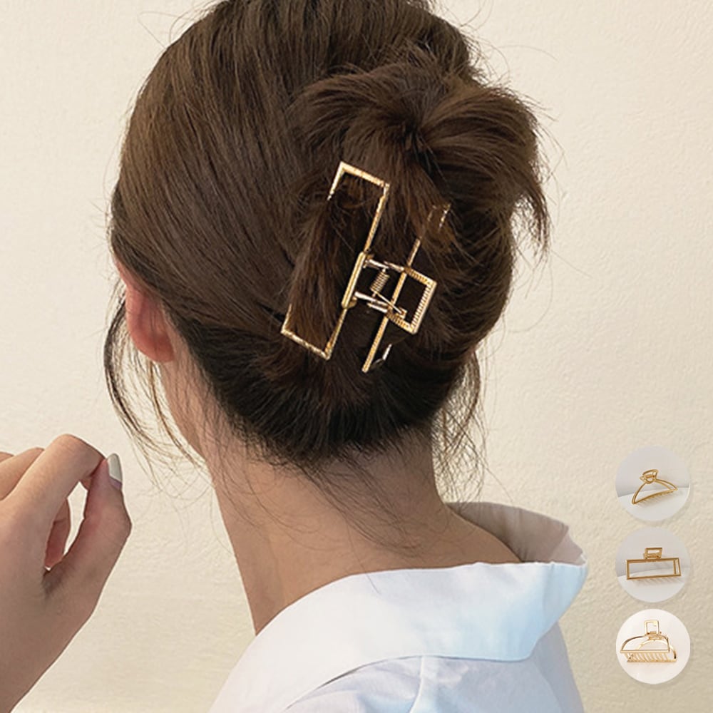 【日本倉庫即納】 ヘアクリップ ゴールド バンスクリップ