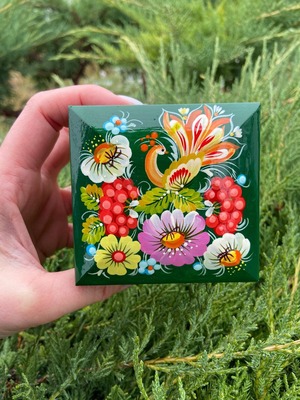 ペトリキフカ・ジュエリーボックス 9cm（ホメンコ）