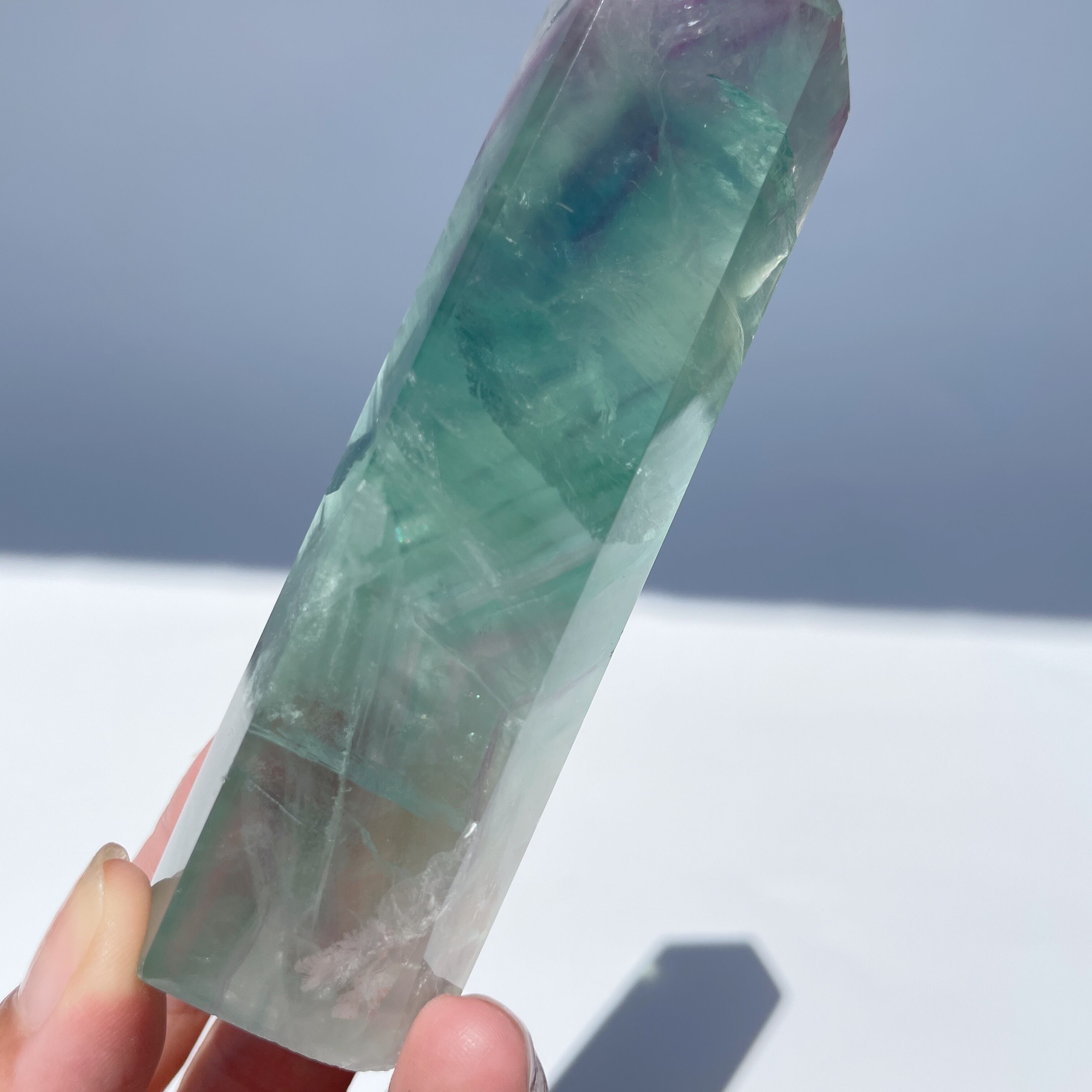 グリーンフローライト タワー型97◇Fluorite◇天然石・鉱物