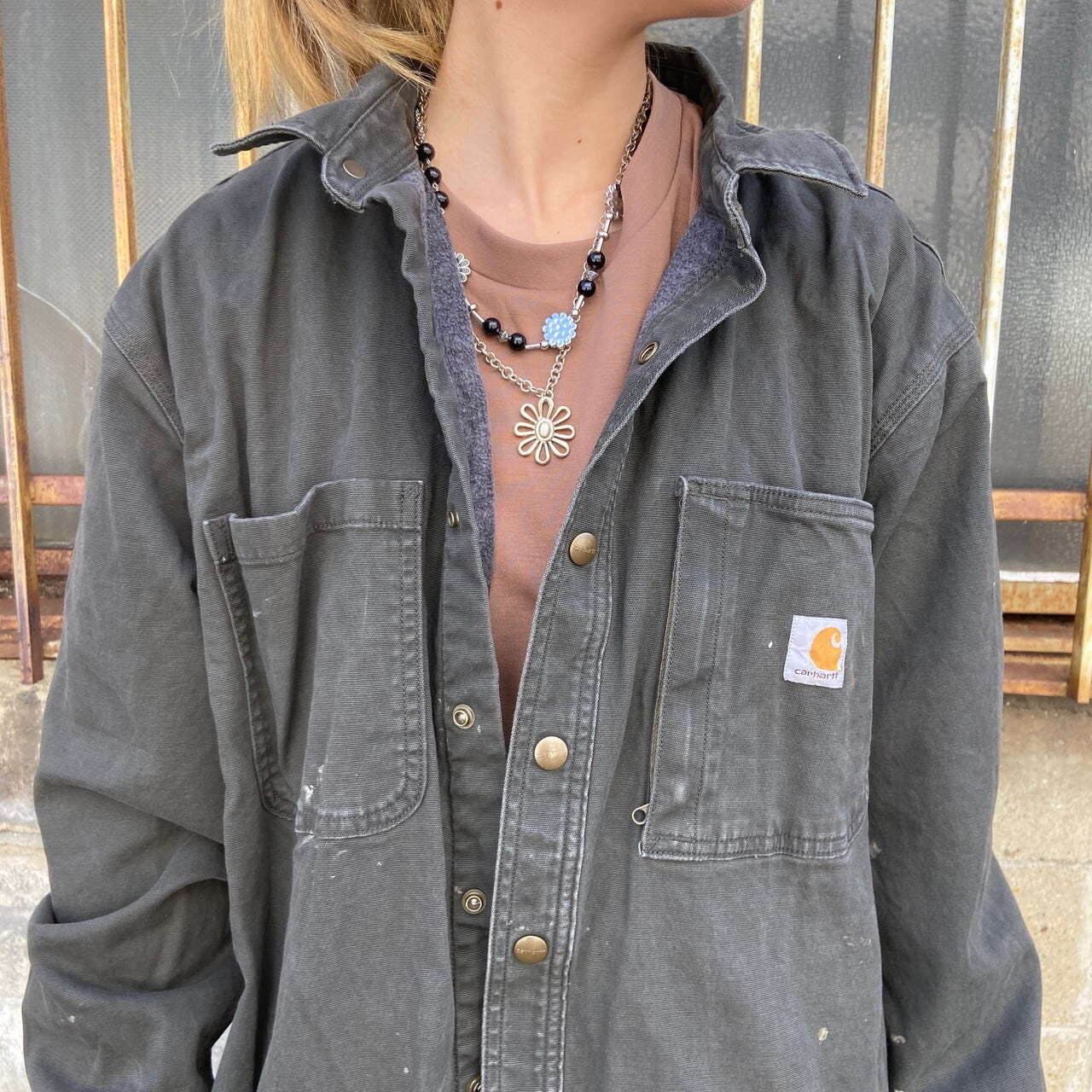Carhartt フリース裏地付きワークジャケット carhartt カーハート】ワークジャケット裏フリース