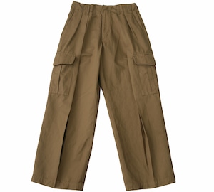 【WOMEN'S】C/LI DOUBLE TUCK CARGO PANTS / 綿麻ダブルタックカーゴパンツ (BEIGE)