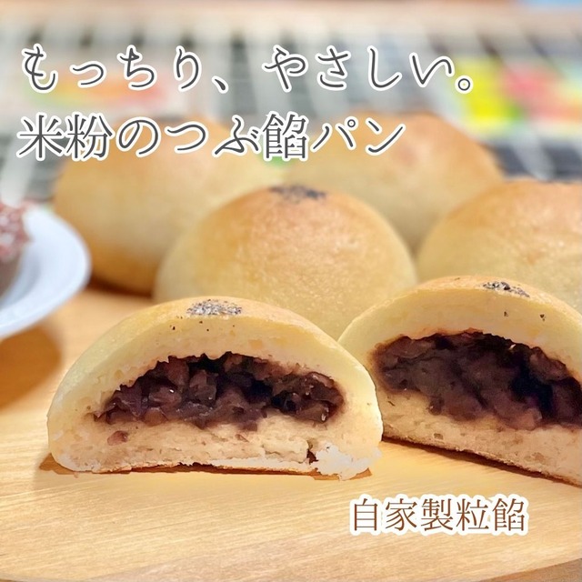 ほっと心ほどける もちもち米粉餡パン（自家製粒あん）　10個入り　生酵母使用 グルテンフリー・ヴィーガン