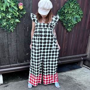 ドット柄カラフルサロペット