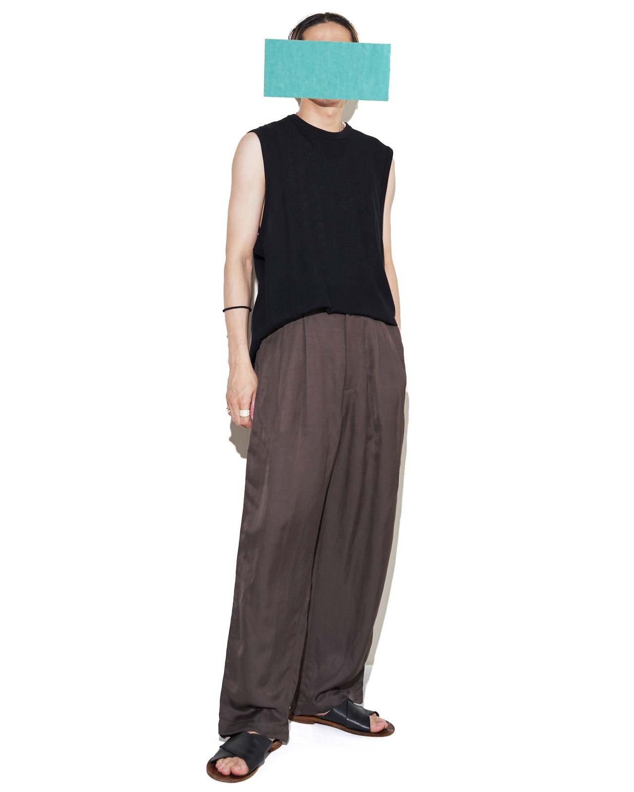 ssstein "VIS/LI TWILL WIDE EASY TROUSERS 〔KHAKI GREY〕"