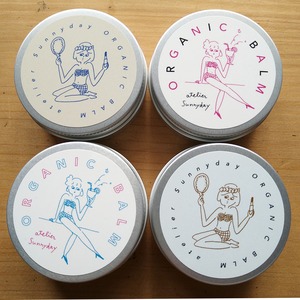 <ORGANIC BALM 2個セット>シアバター×ホホバオイル配合 【ミヤタチカ × atelier SUNNY DAY オリジナルイラスト缶】