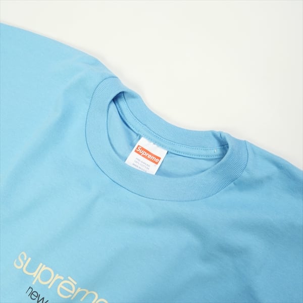 Supreme シュプリーム Tシャツ サイズ:XL 22SS クラシックロゴ ヘビー ポケット クルーネック 半袖 Tシャツ S/S Pocket Tee ライトブルー トップス カットソー 【メンズ】【美品】