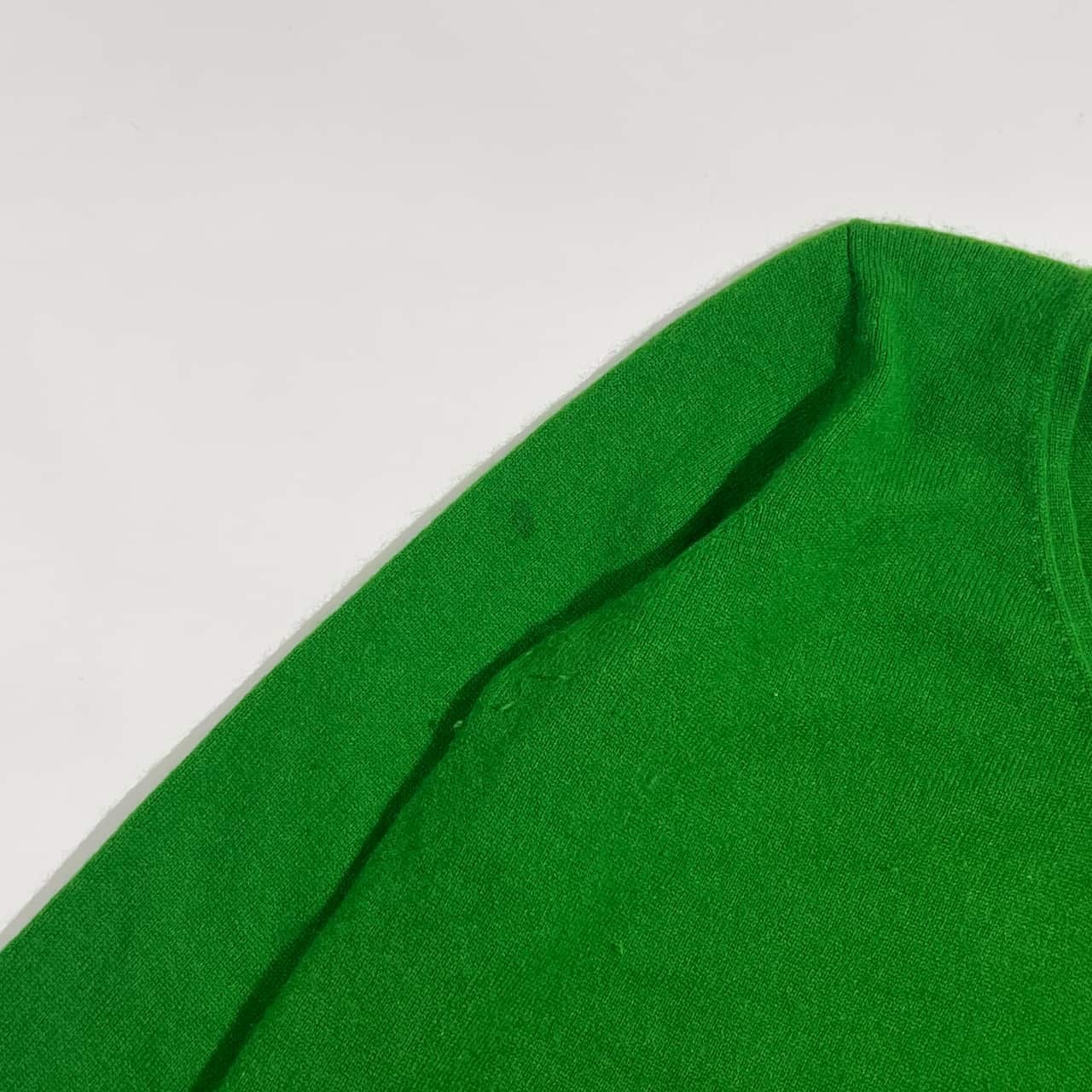 カシミヤ100% experience エクスペリエンス Vネック ニット セーター 38/グリーン系 レディース