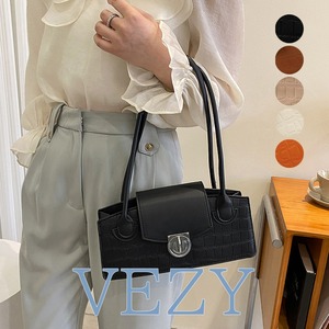 レディース肩掛けバッグ 横長 ミニトート ファスナー付き ミニレザーバッグ 韓国ファッション クロコダイル 型押しスクエアバッグ 通勤バッグ 20代 30代40代 バッグ BAG ベジー VEZY ItemNo.【19737146 】