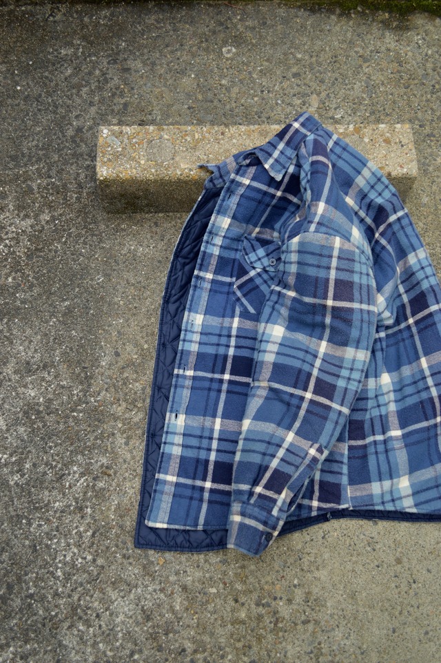 SPORTS AFIELD 90S Old Printnel Check Quilting Jacket Hunting Outdoor Magazine スポーツアフィールド 90年代 US古着 プリントネル シャツジャケット