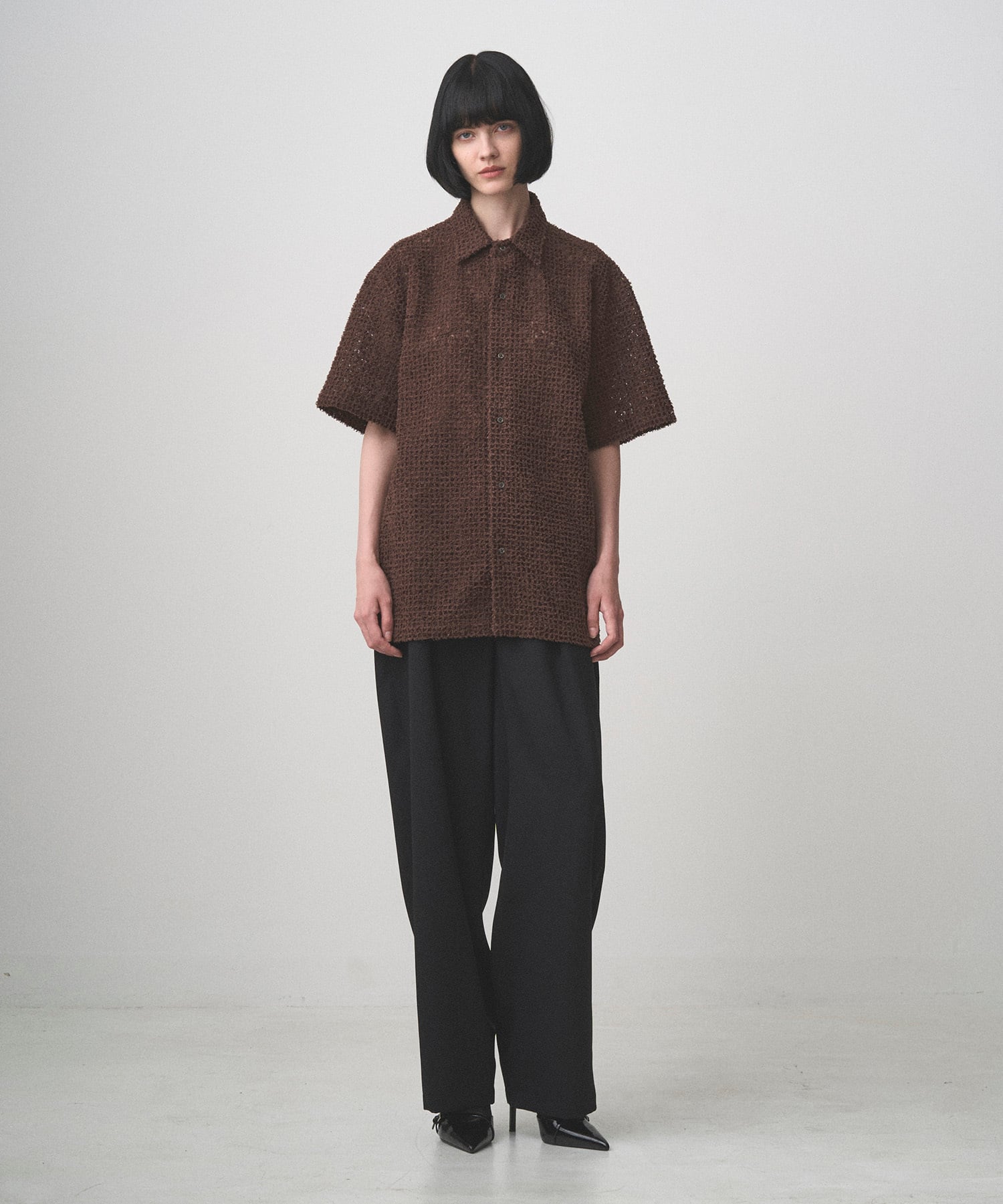 juha -FEATHER LACE S/S SHIRS- / 0230704-2 / ユハ フェザーレース
