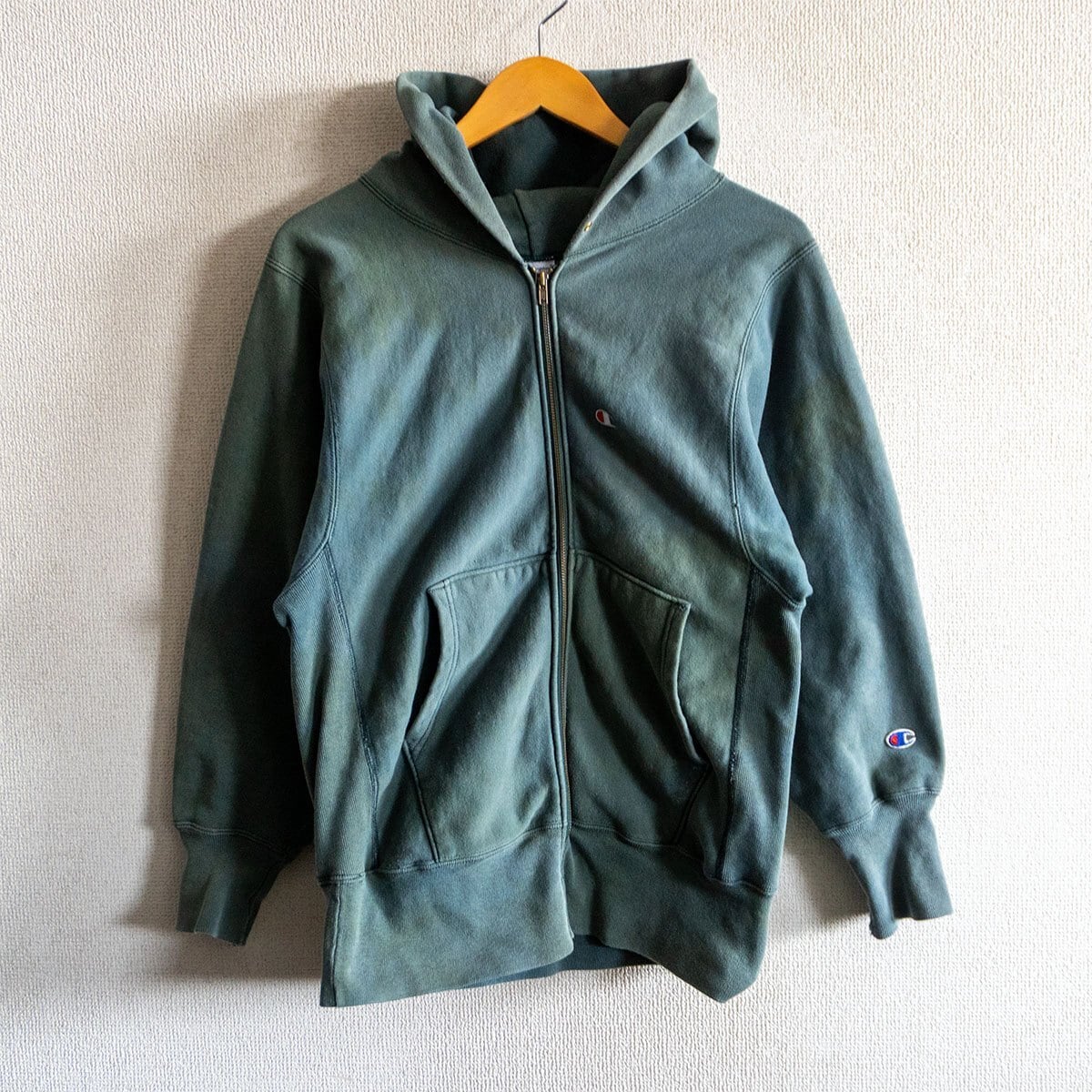 【希少カラー/90s】CHAMPION【REVERSE WEAVE リバースウィーブ ジップ フーディ】M チャンピオン パーカー グリーン 26030431 希少カラー/90s】CHAMPION【REVERSE WEAVE リバースウィーブ ジップ