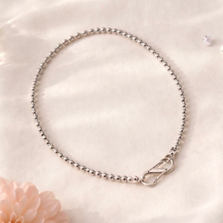handmade- カラビナボールチェーンネックレス(ladies) | suerteluz