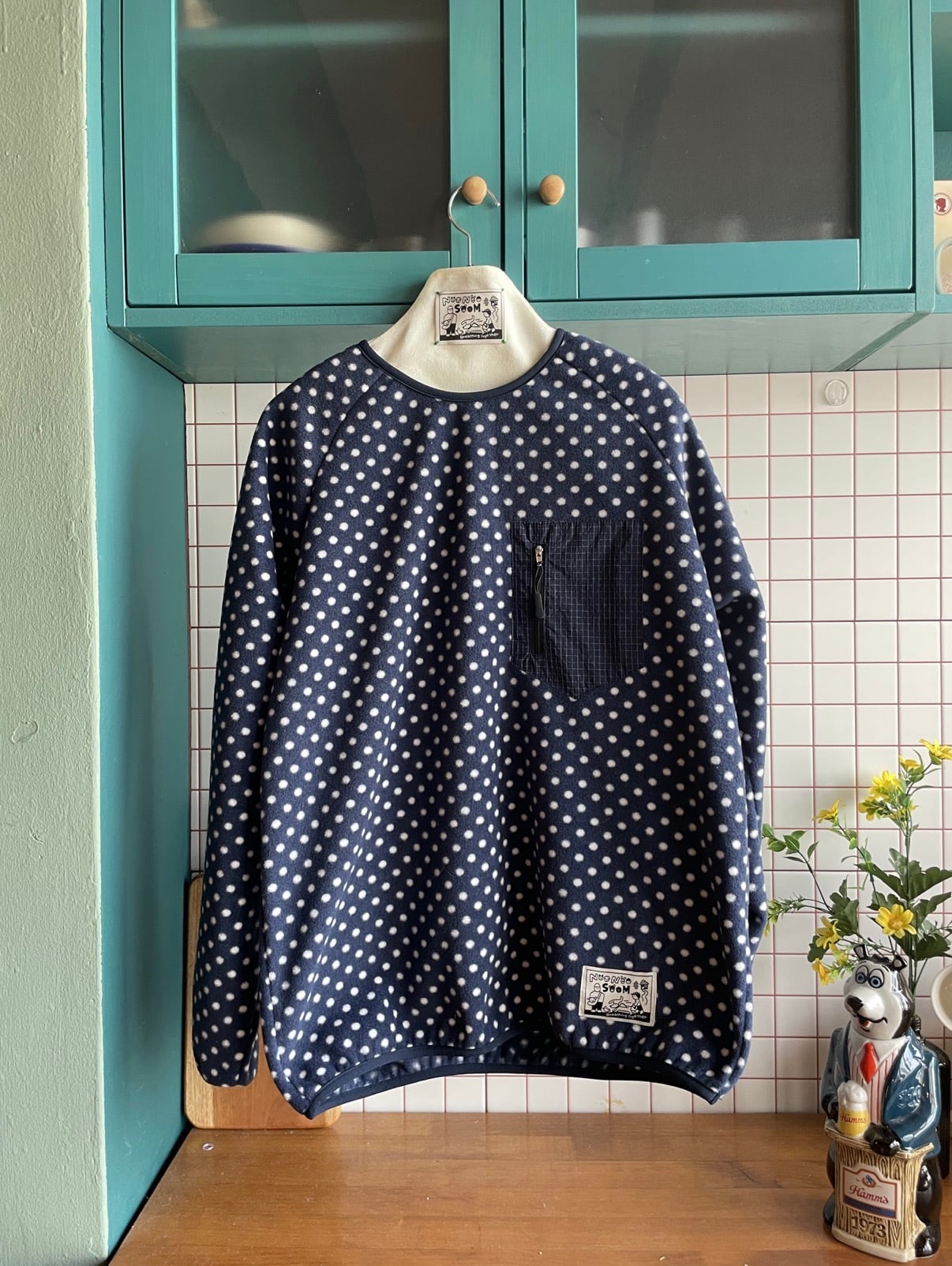 human/予約【noonoosoom】Polka Dot Fleece Sweatshirt