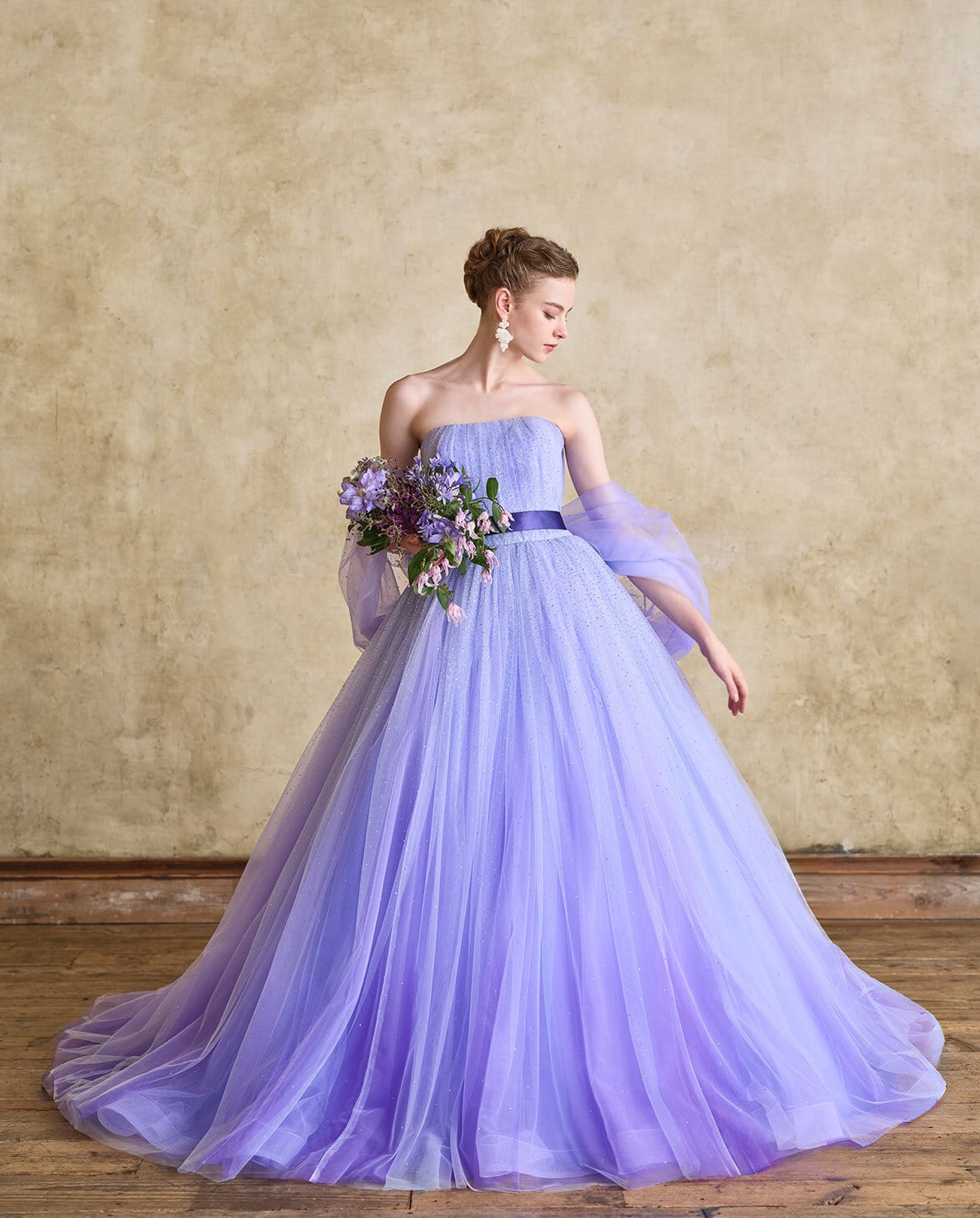 人気上昇！ふっくら柔らかなバックリボン カラードレス プリンセス  