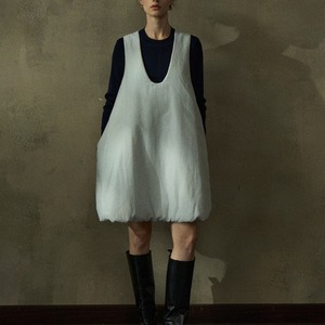 U-neck Mini-Length Oversized Dress T3698