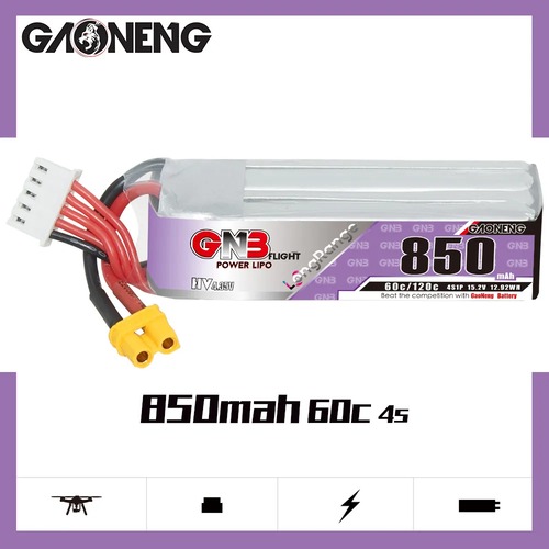GNB LiHV 850mAh 60C 4S battery