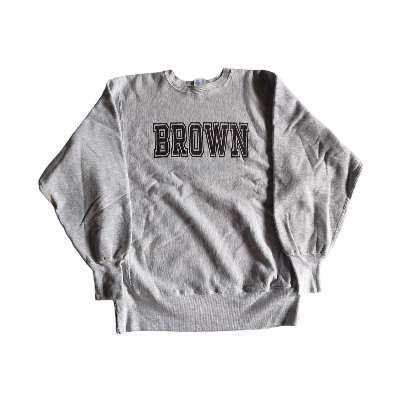 Champion　チャンピオン　BROWN　ブラウン大学　カレッジロゴ　トレーナー　スウェット　リバースウィーブ　グレー　L