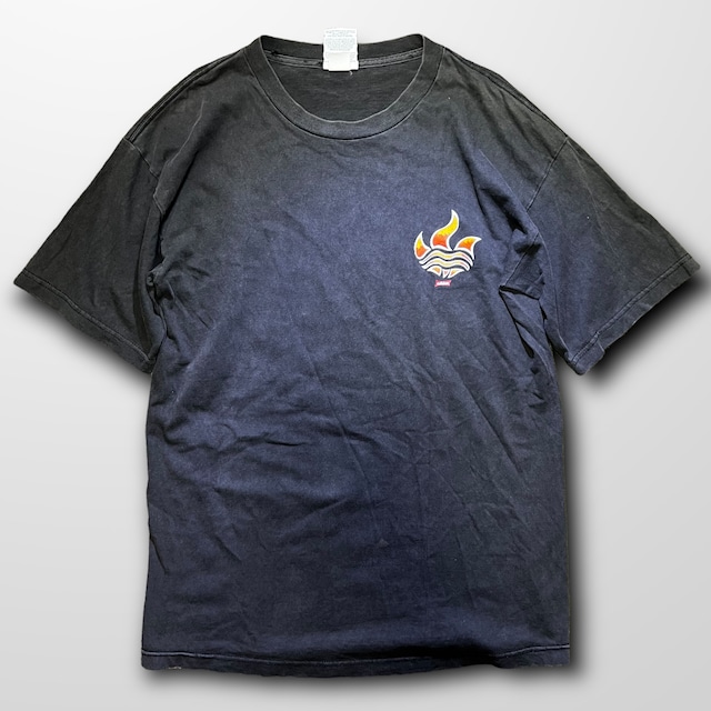 "Made in USA" 1990s Adidas Fire Logo Tee