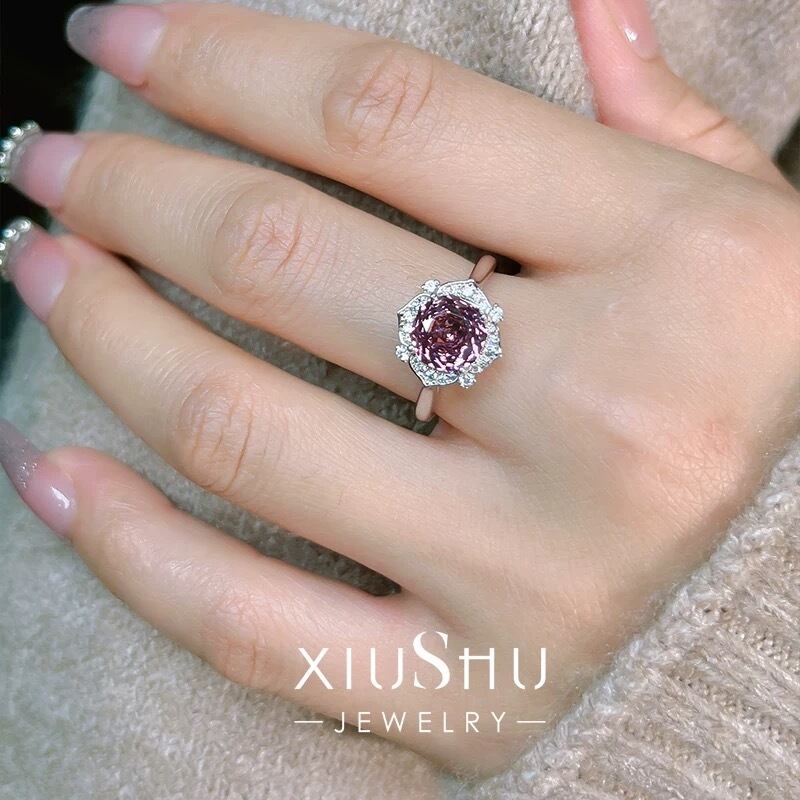 ローズ パープルピンク 高炭素ダイヤモンド ピンク キラキラ