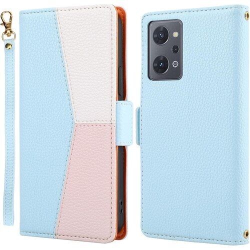 Grandoin OPPO Reno 7A ケース 手 ス オッポリノ7A カバー 可愛い キャラクター 携帯ケース oppo case reno7A ケース カバー スマホケース 携帯カバー レザー 柔らかいTPUケース 肌触り良い革 スマホけーす ケータイケース カード収納 財布付き カードホルダー ベルトマグネット スタンド機能 薄型 ノート型 人気 おしゃれ 男女兼用 OPPO Reno 7A OPG04 対応 - 青い 2225
