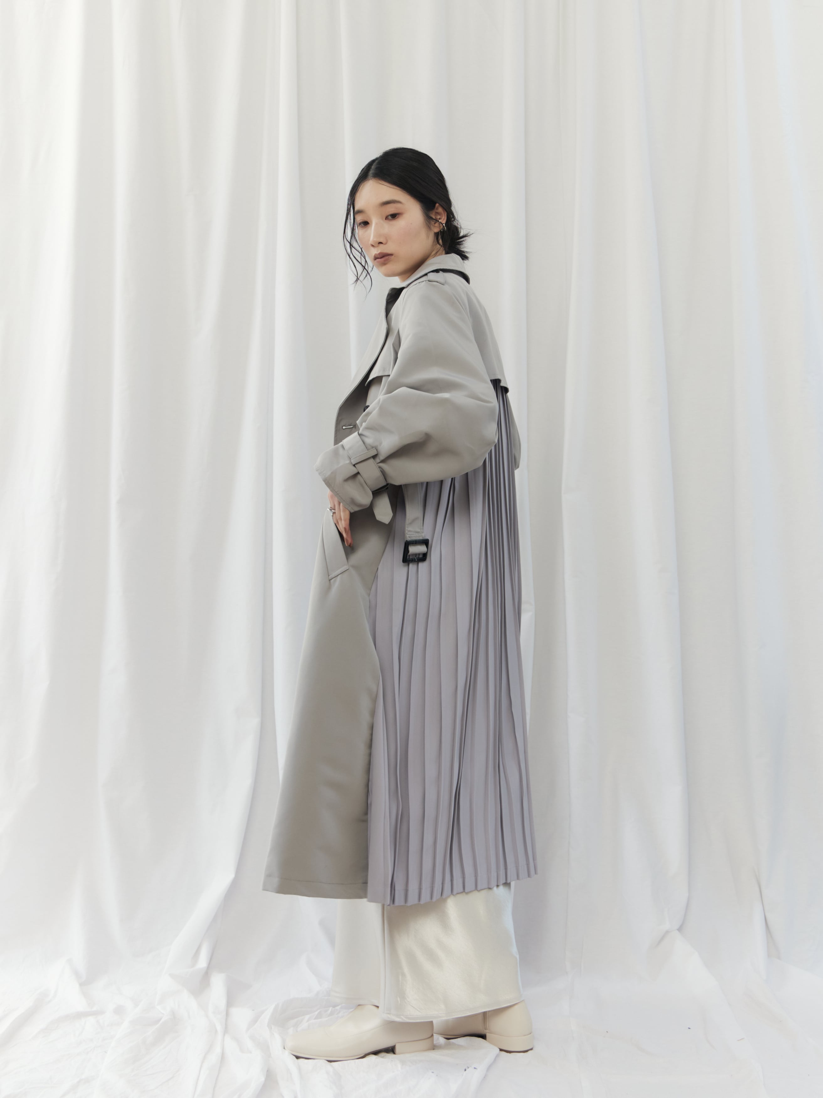BACK PLEATED COAT（ﾊﾞｯｸﾌﾟﾘｰﾂｺｰﾄ）【3676101】 | CIEL'AIR
