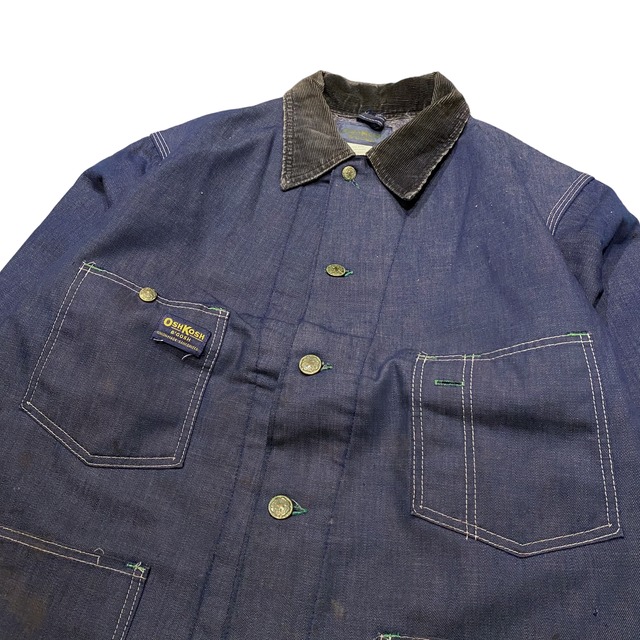 80's OSHKOSH Blanket Lined Denim Coverall 44 / オシュコシュ ブランケットライナー デニム