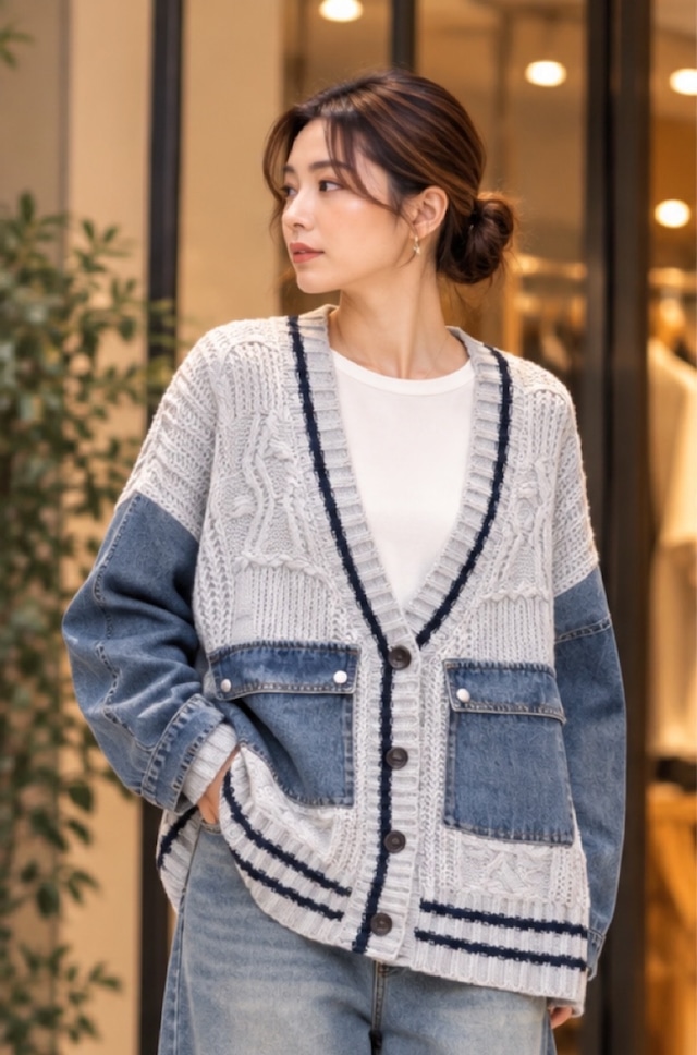 ayane アヤン　ドッキングデニム　856724