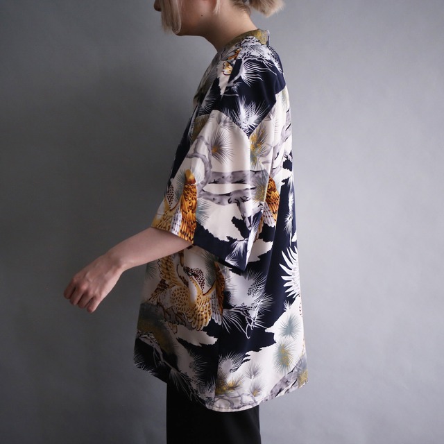 "和柄×鷹” good pattern loose h/s shirt