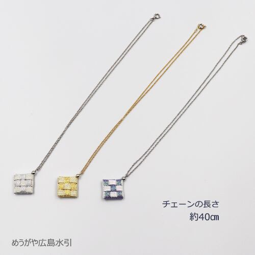 水引市松ネックレス | 水引細工・水引アクセサリー｜めうがや