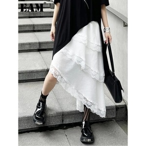 Lace Asymmetry Flower Skirt【E0360】