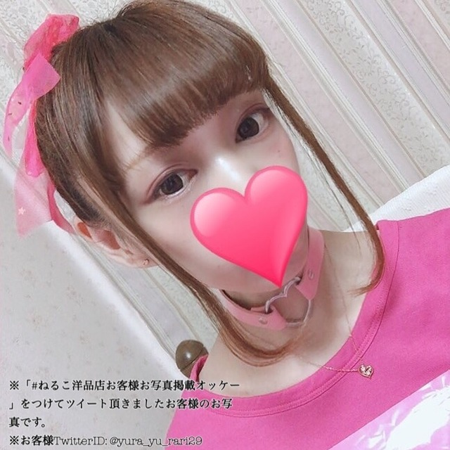 ピンクのハートのチョーカー ゆめかわいい パンク レザー 合皮 ブレスレット 2way ヒト用チョーカー専門店 ねるこ洋品店