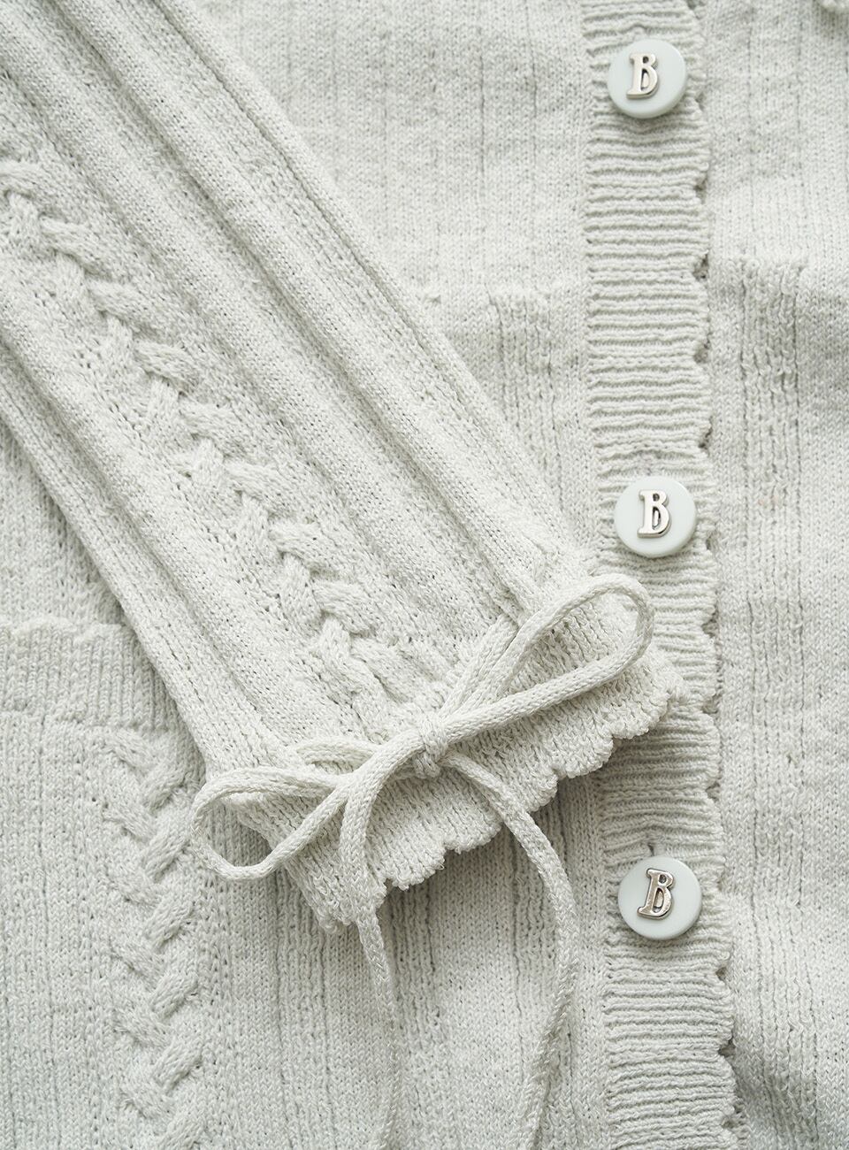 ★The barnnet★バーネット★リボンカーディガン★ミント★新品同様★ The Barnnet] Mint Nellia Ribbon Cardigan 正規品 韓国ブランド 韓国