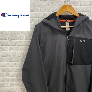 【SALE】Champion ナイロンジャケット　古着　ダークグレー