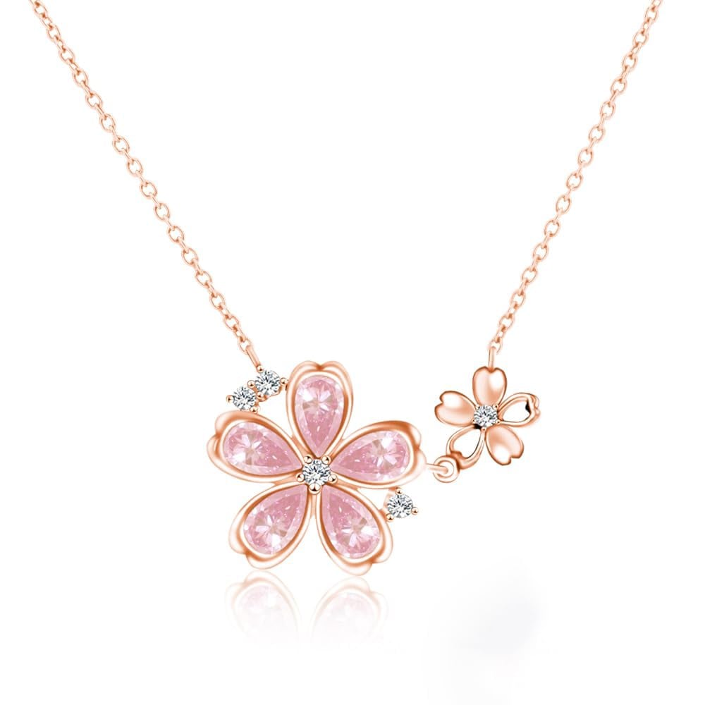 silver925] ネックレス レディース 上質ジルコニア 「桜の姫
