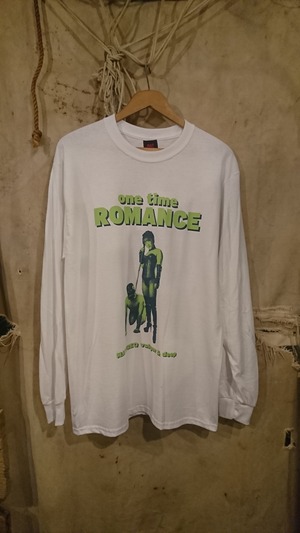 MAT FREQ "ONE TIME ROMANCE LS TEE"  White/Melon×Navy Color