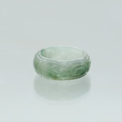 【9号】 Carving NyoYi  翡翠くり抜き甲丸リング A貨翡翠 jd_rg2510