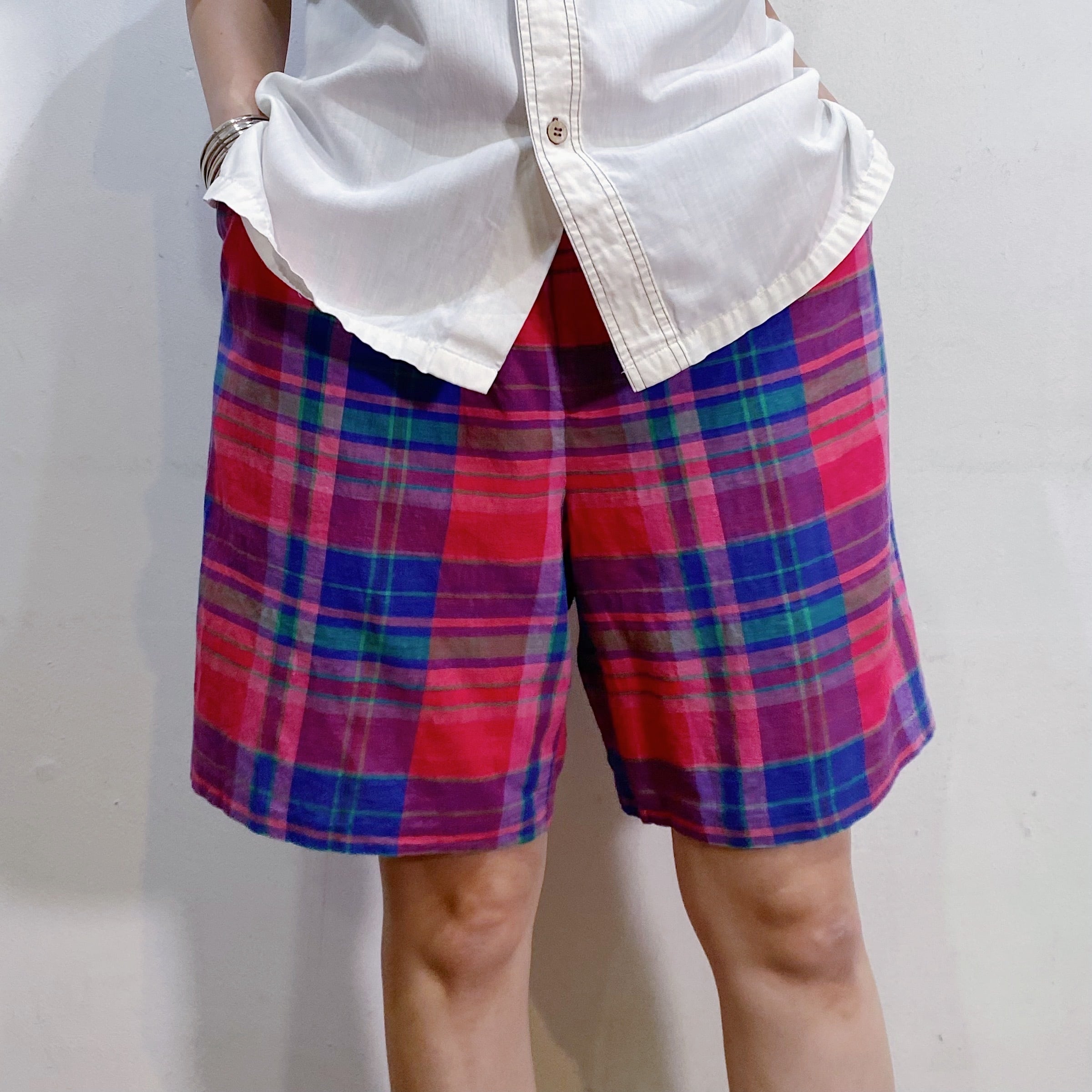 00s NAUTICA パッチワーク チェック 切り替え 半袖 シャツ 古着 90s NAUTICA Check Patchwork BD S/S Shirt 紺 XL ノーティカ