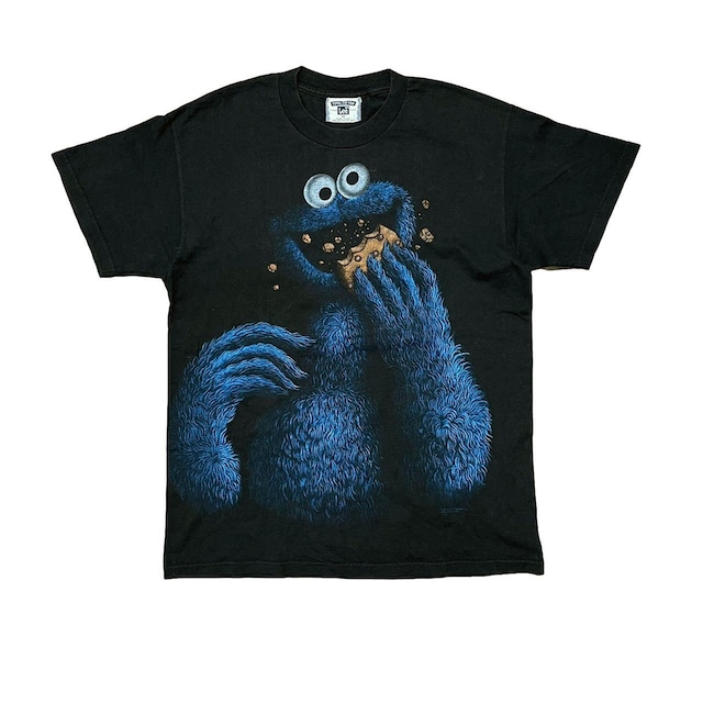 SESAME STREET COCKIE MONSTER TEE BLACK LEE BODY MEDIUM