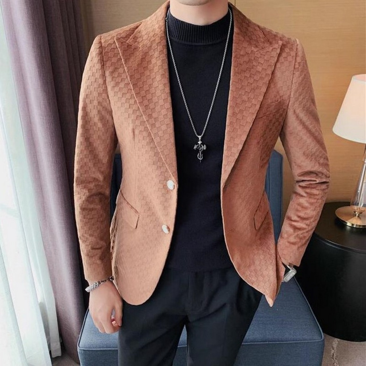 stooth jacquard suit jacket 00207