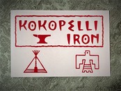 Kokopelli Iron ロゴステッカー レッド サイズS　送料無料