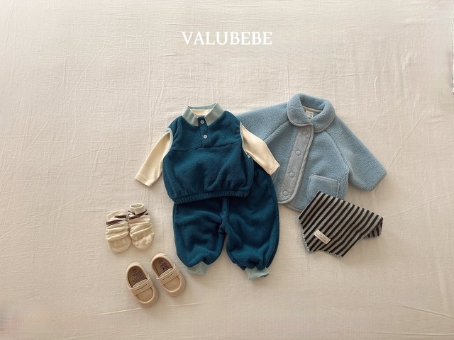 【予約/特典】valu bebe / solid half neck tee