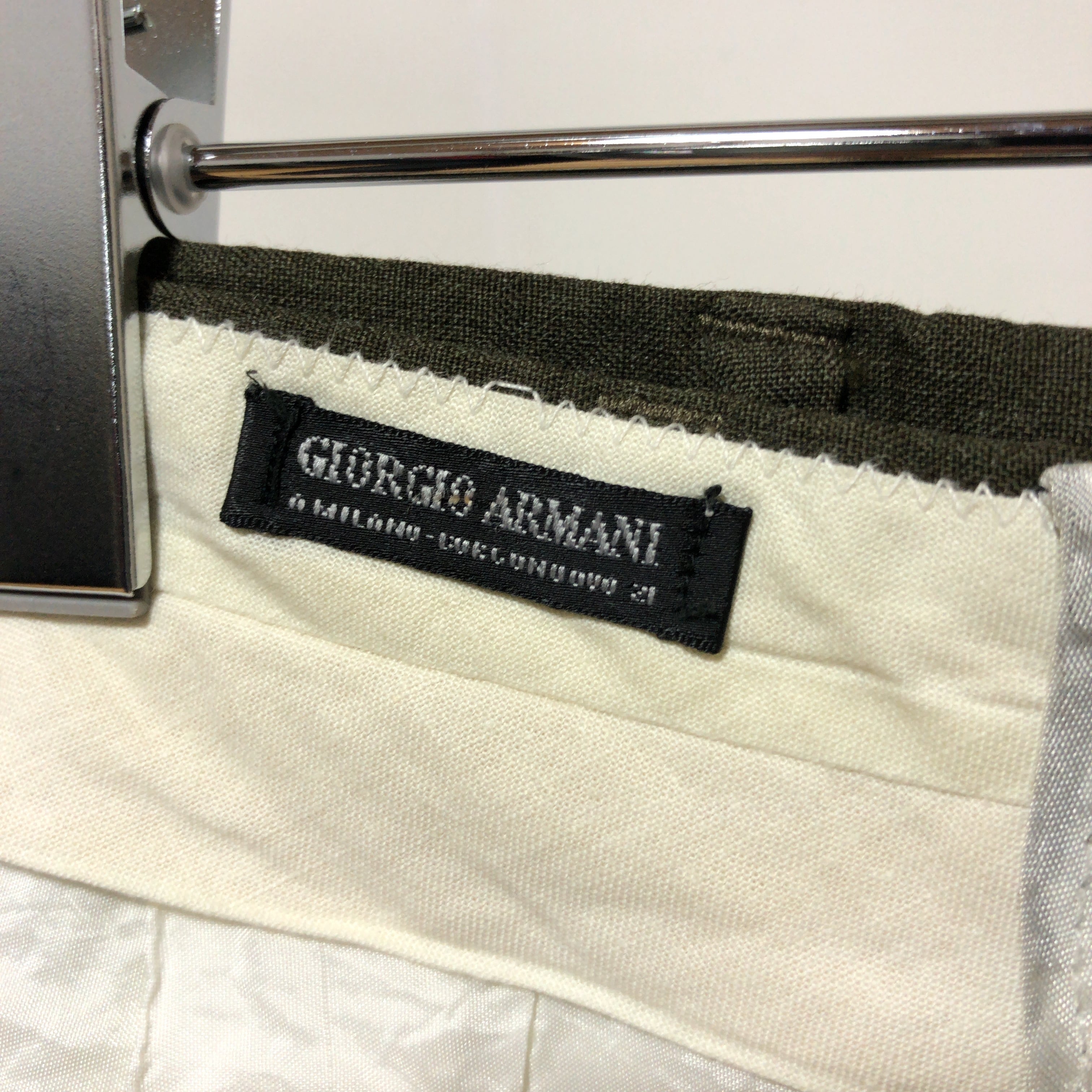 GIORGIO ARMANI / 80's Vintage 2tuck Wool Trousers / Made in Itary