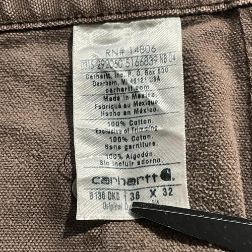 ダークブラウン ダブルニー Carhartt B136 DKB 36×32 詳細写真11