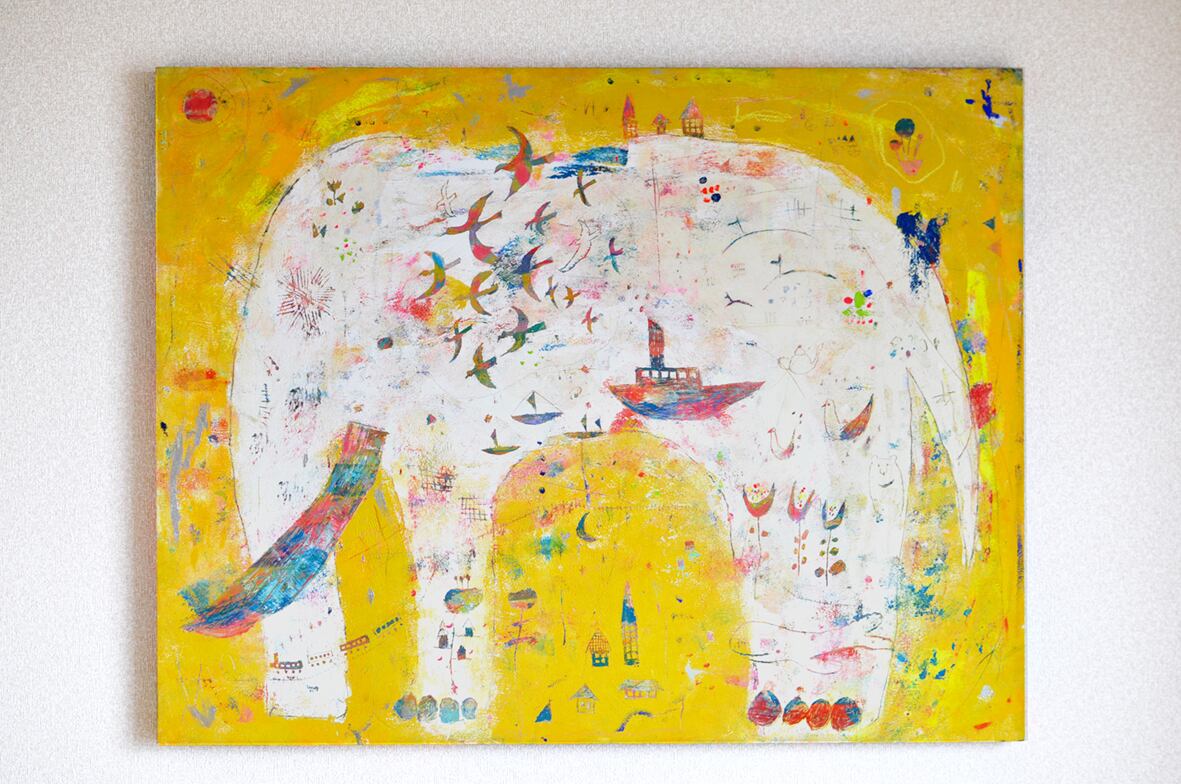 くまのひでのぶ画　絵画 くまのひでのぶ - ヨロコビto｜オンライン絵葉書ショップ