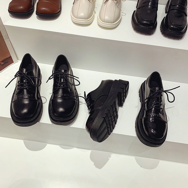 レザーオータムスタンダードスタイル 靴 シューズ レトロ ローファー 秋物 部族の婦人靴35467621091