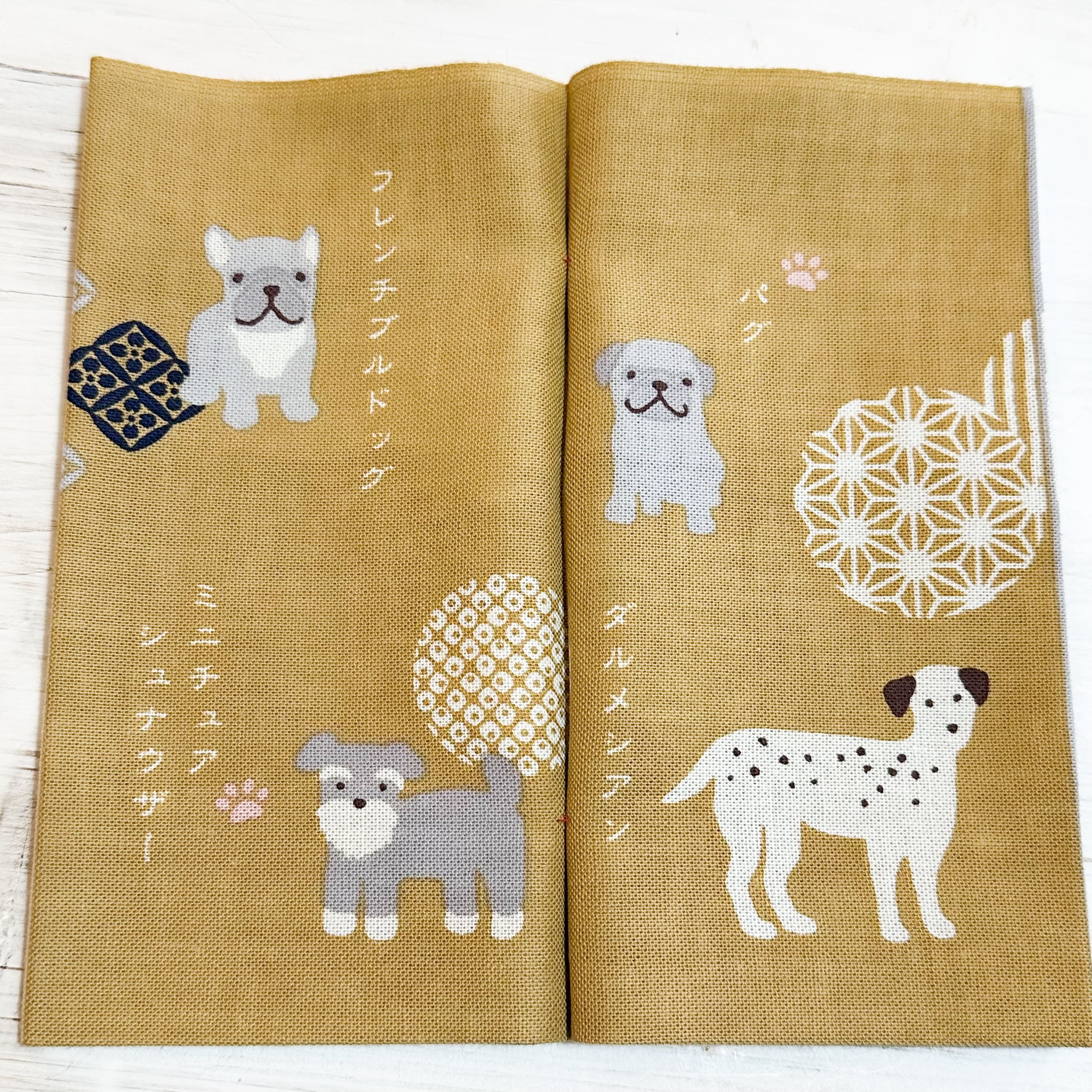 専用　新品　未使用　手ぬぐい　13枚　狛犬　張子犬 てぬぐい本 わんちゃんず手帖 濱文様 | わんこ雑貨の店 スマイルズ